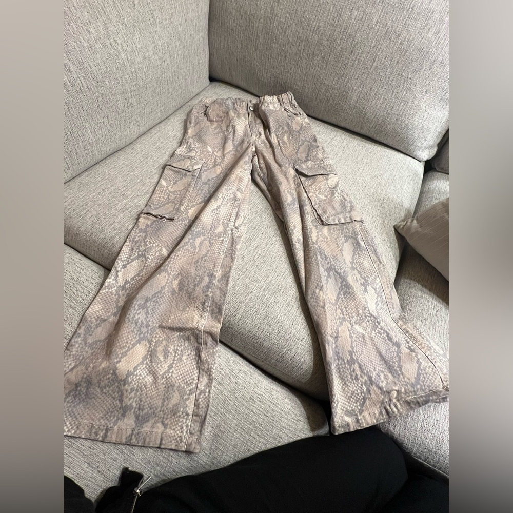 Stylish Snake Print Straight Leg Pants